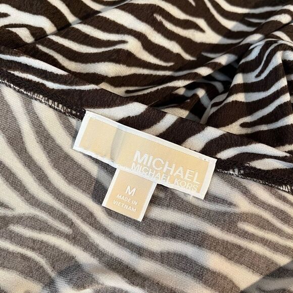 Michael Kors zebra print long sleeve knit top - M - 🙂3/$15 - Picture 5 of 8